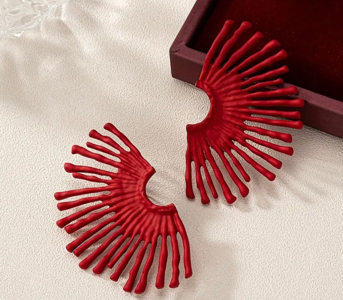 Aretes Grecia Rojos